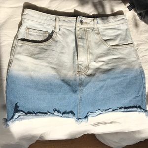Denim ombré skirt
